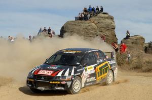 Dean Sumner, from Rotorua, the defending New Zealand Gold Star rally champion (Group N 4WD) in action during the 2010 Rally Otago